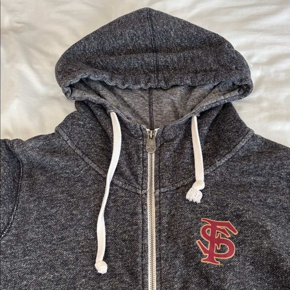 Florida State Seminoles Zip Up Hoodie Pressbox Size XL Womens Charcoal - Picture 8 of 11